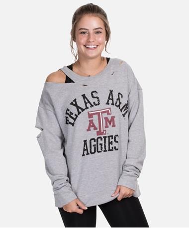 ZooZatz Texas A&M Ripped Sweatshirt