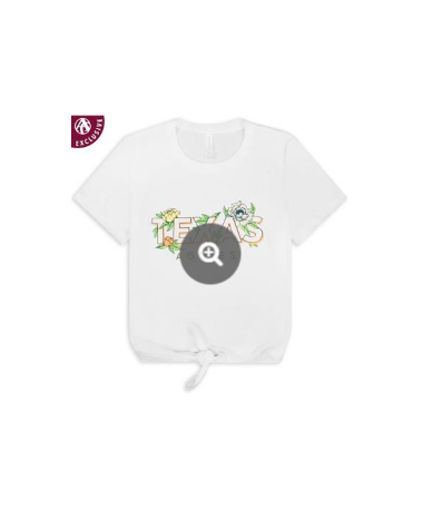 Texas A&M Texas Aggies Floral Front Tie T-Shirt (NEW PRODUCT)